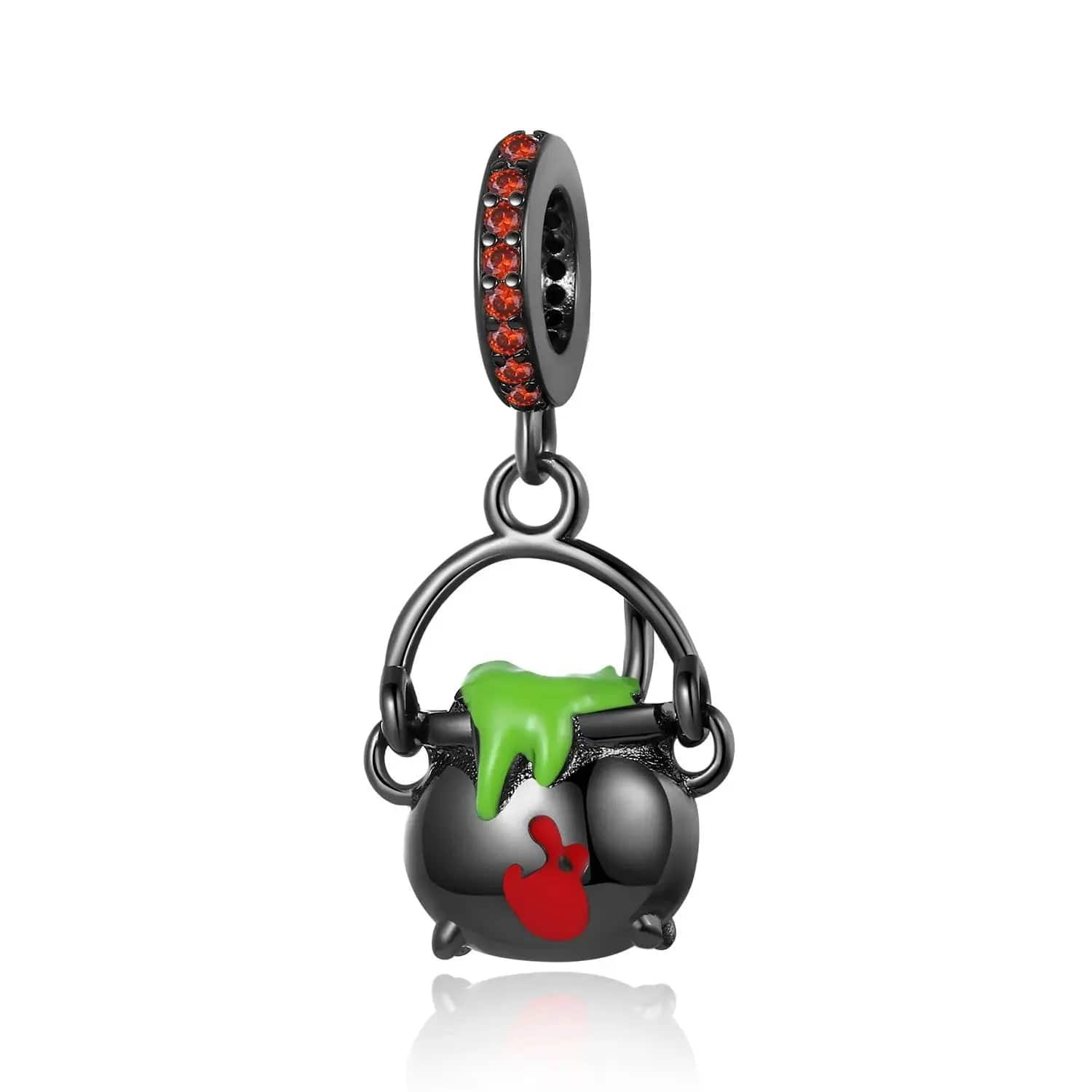 Amarante Jewelry Halloween Black Scary Witch Cauldron Charm