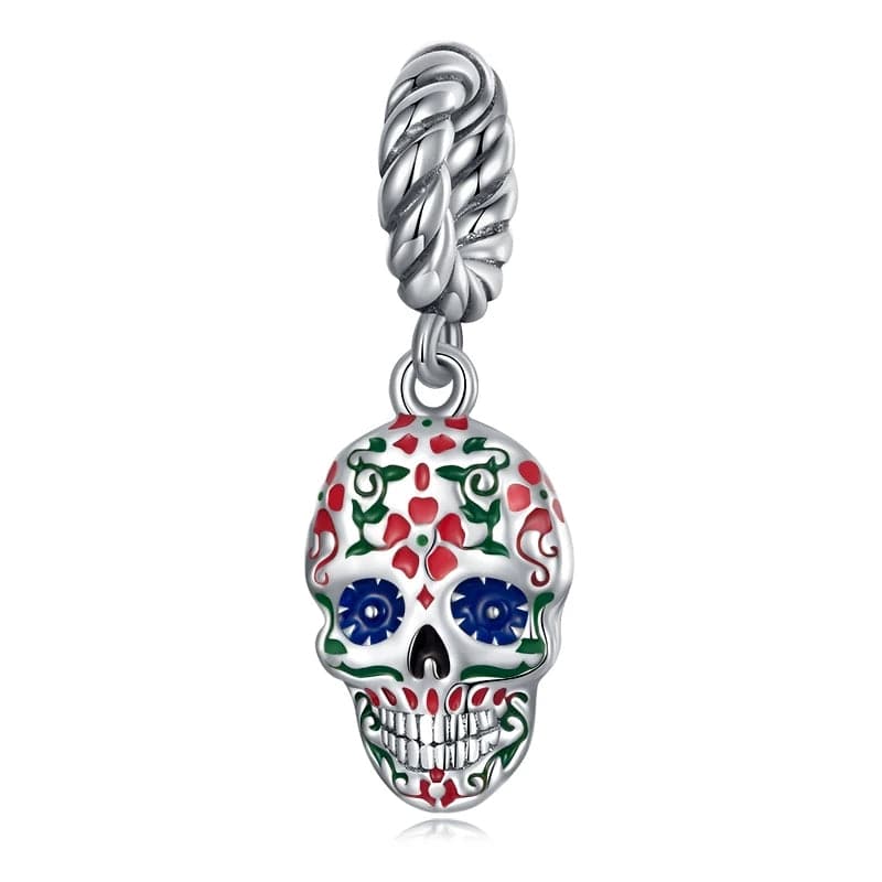 Amarante Jewelry Halloween Mexican Skull Dangle Charm