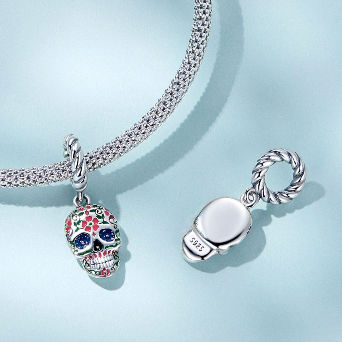 Amarante Jewelry Halloween Mexican Skull Dangle Charm
