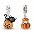 Amarante Jewelry Halloween Pumpkin Charm Duo