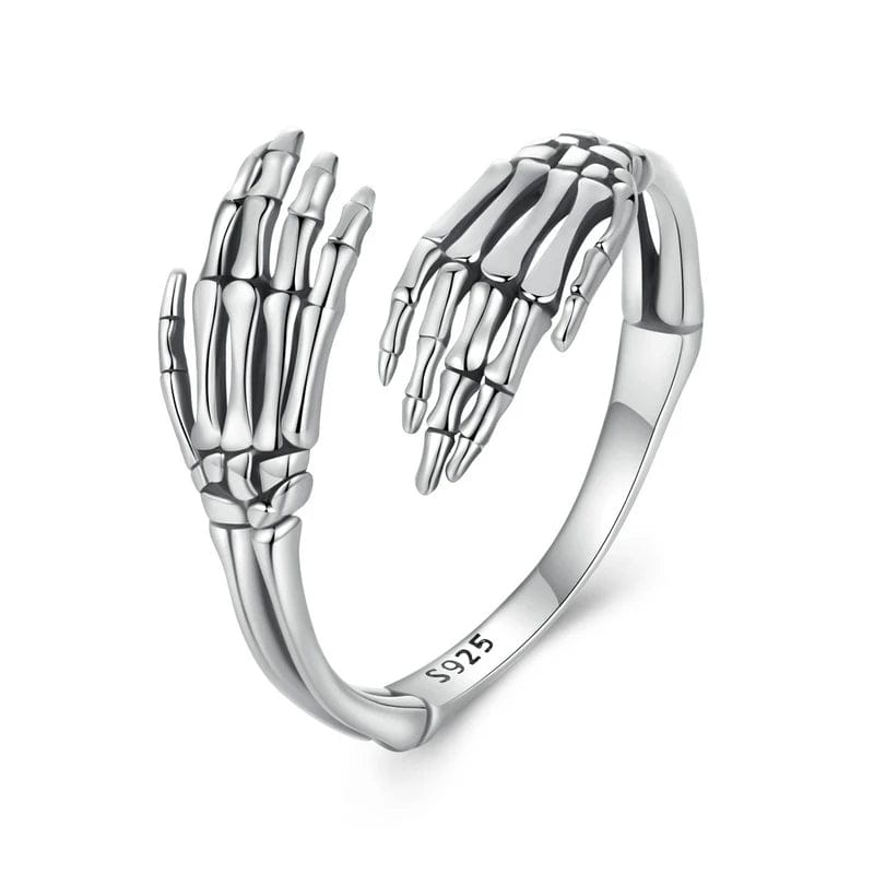 Amarante Jewelry Halloween Skeleton Hands Hug Ring