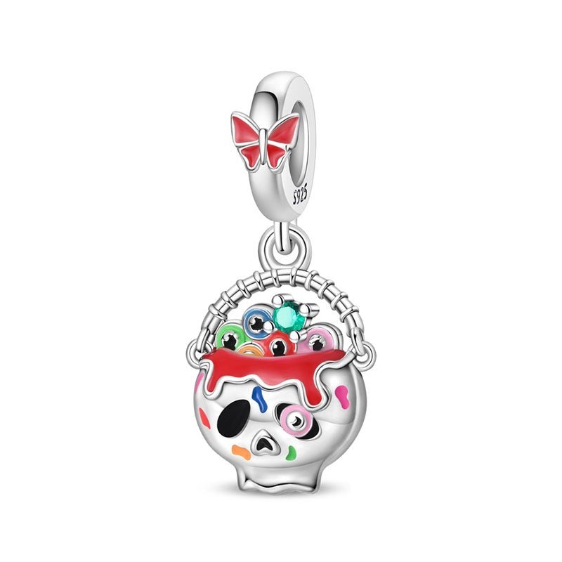 Amarante Jewelry Halloween Skull Cauldron Dangle Charm