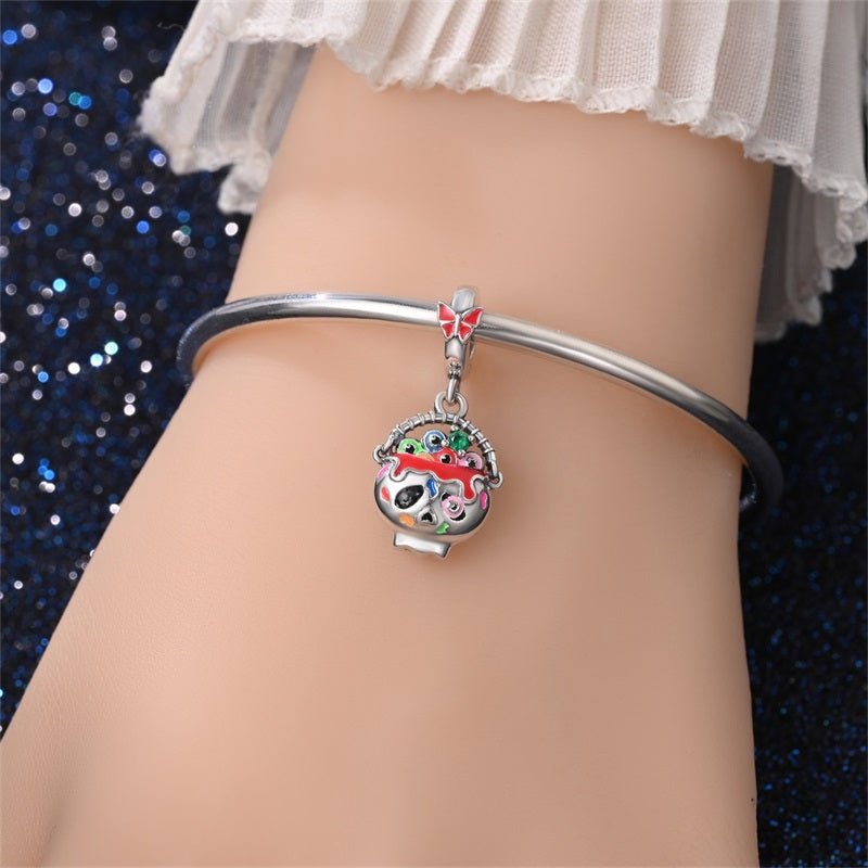 Amarante Jewelry Halloween Skull Cauldron Dangle Charm