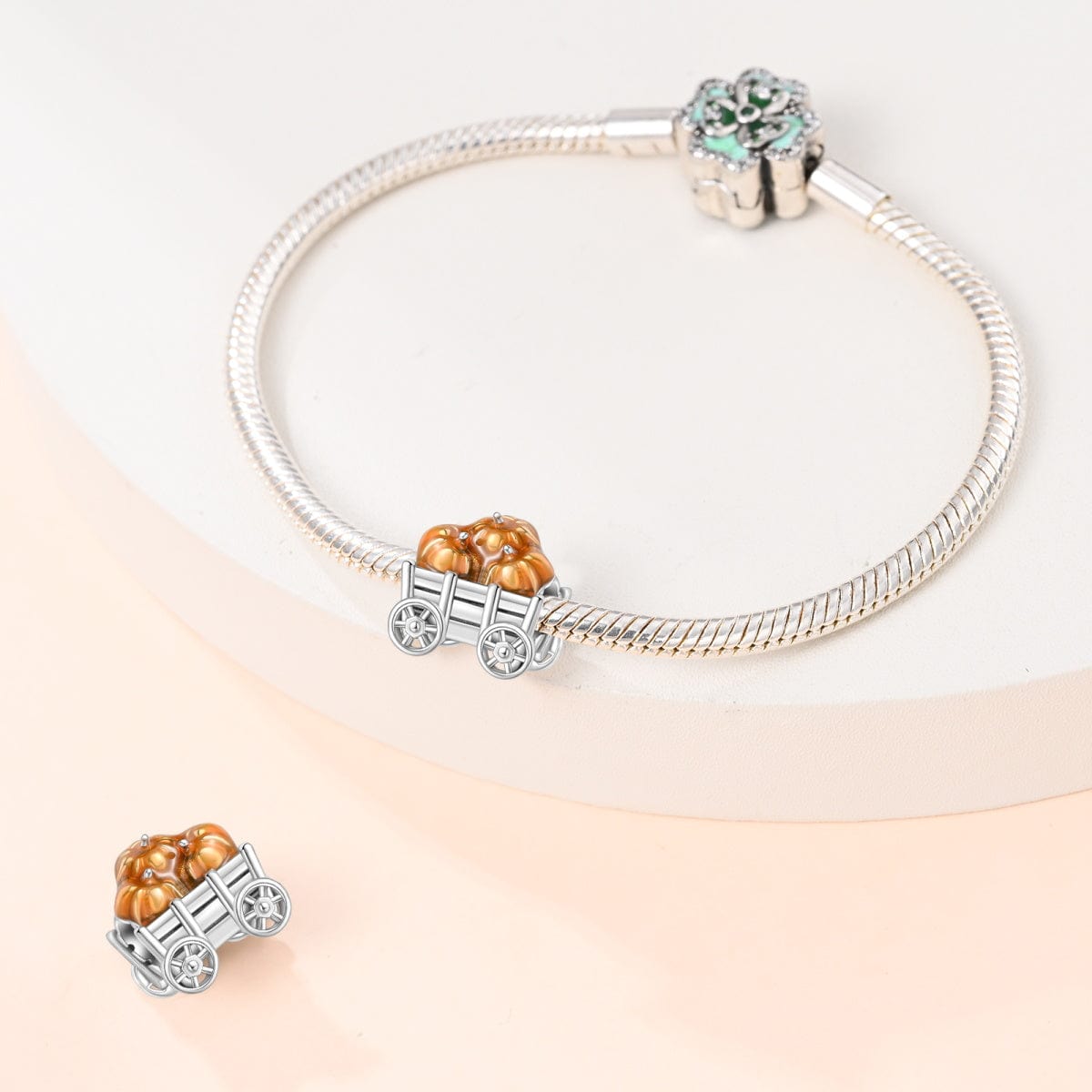Amarante Jewelry Halloween Wagon Full of Pumpkins Charm