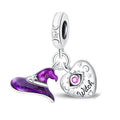 Amarante Jewelry Halloween Witch Hat & Heart Dangle Charm