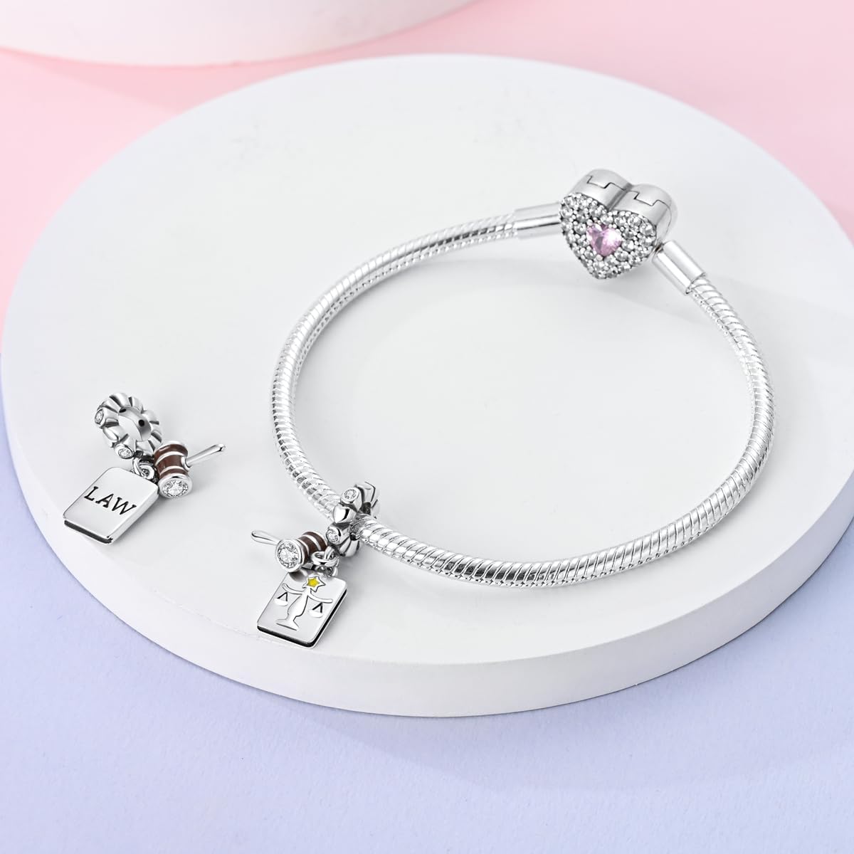 Amarante Jewelry Hammer & Book of Justice Charm