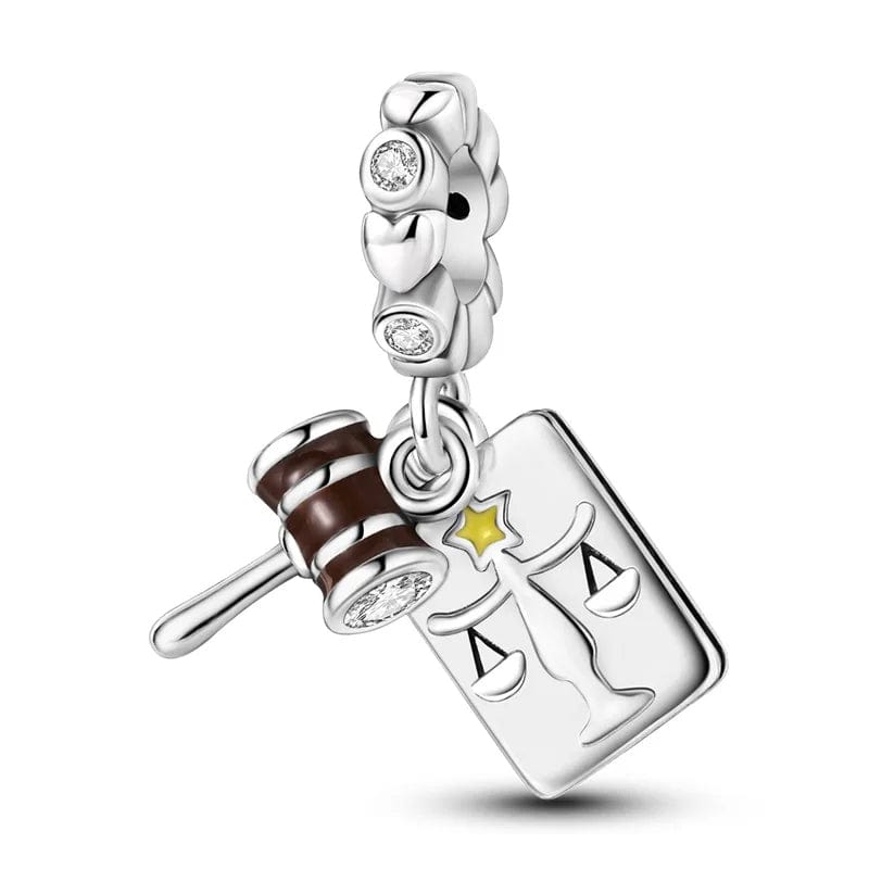 Amarante Jewelry Hammer & Book of Justice Charm