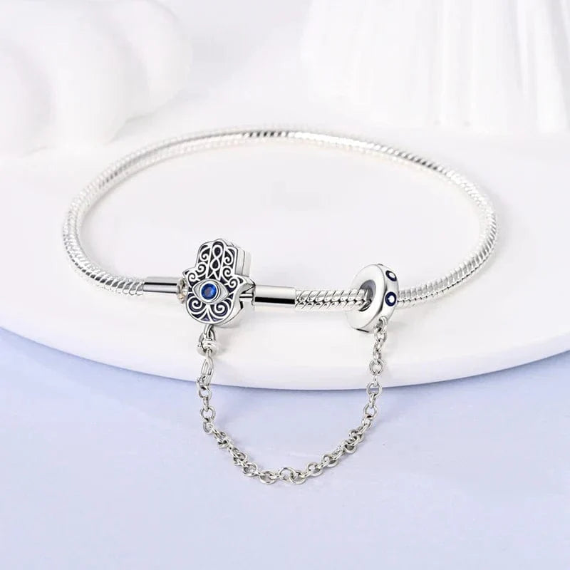 Amarante Jewelry Hamsa Hand Bracelet with Evil Eye Protection Charm