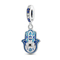 Amarante Jewelry Hamsa Hand with Evil Eye Dangle Charm