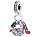 Amarante Jewelry Handbag, Lipstick & High Heel Glam Dangle Charm