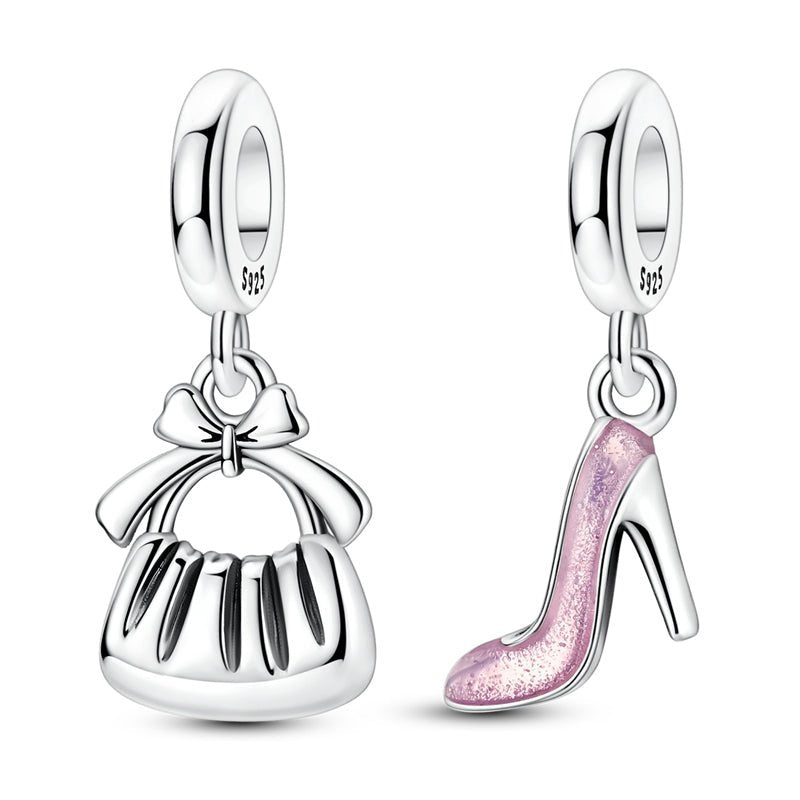 Amarante Jewelry Handbag & Pink High Heel Dangle Charm