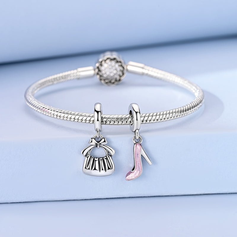 Amarante Jewelry Handbag & Pink High Heel Dangle Charm
