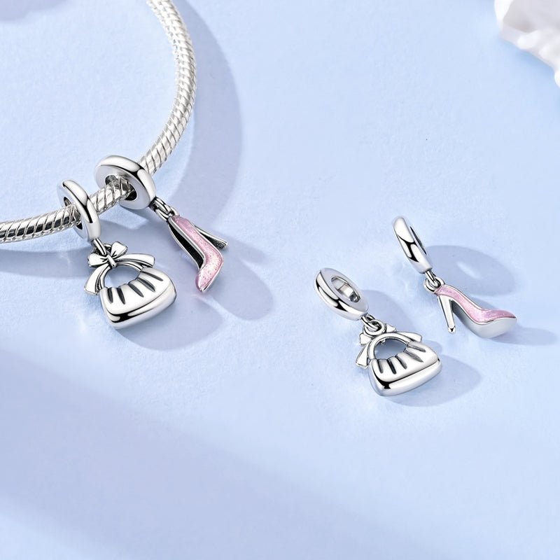 Amarante Jewelry Handbag & Pink High Heel Dangle Charm