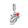 Amarante Jewelry Healthy Heart with Rose Dangle Charm