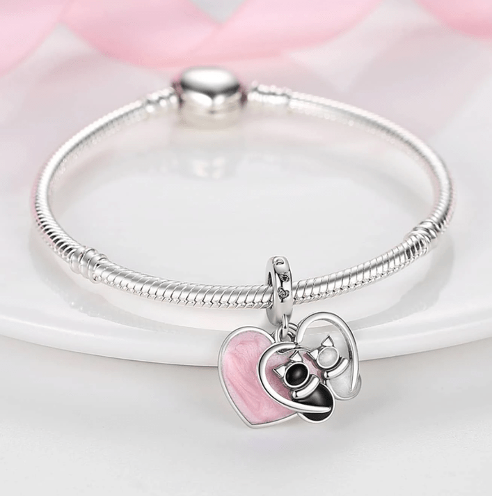 Amarante Jewelry Cats & Hearts Dangle Charm