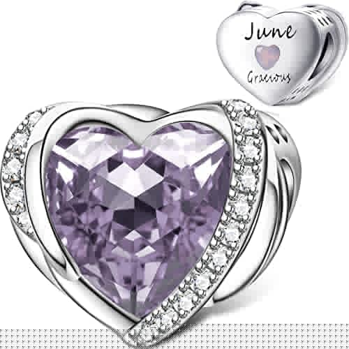 Amarante Jewelry Heart Birthstone Charms
