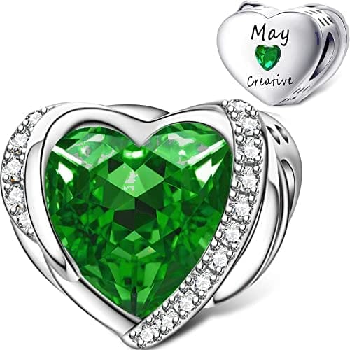 Amarante Jewelry Heart Birthstone Charms