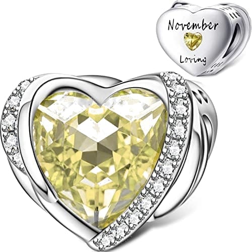 Amarante Jewelry Heart Birthstone Charms