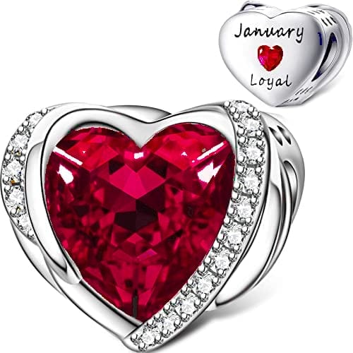 Amarante Jewelry Heart Birthstone Charms