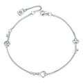Amarante Jewelry Heart Key Link Bracelet