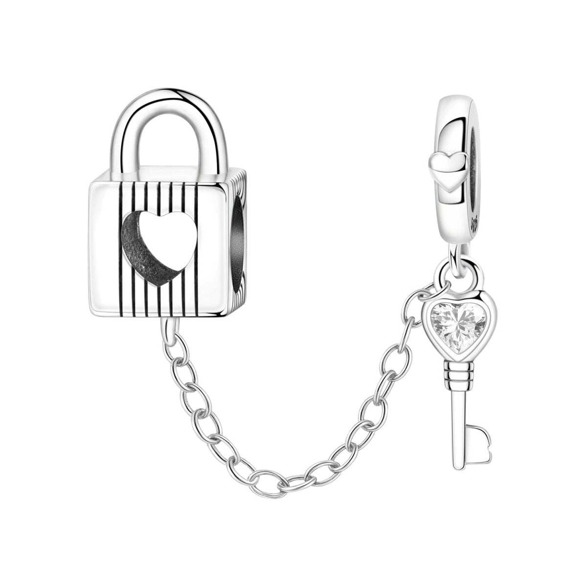 Amarante Jewelry Heart Lock & Key Dangle Charm