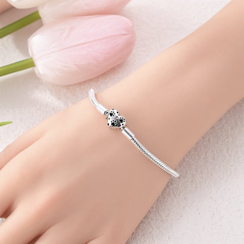 Amarante Jewelry Heart Paw Print Charm Bracelet