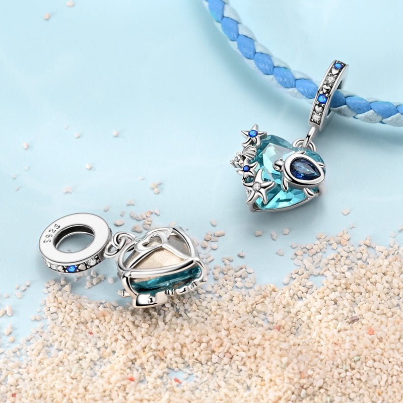 Amarante Jewelry Heart - Shaped Ocean Treasure Dangle Charm