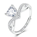 Amarante Jewelry Heart - Shaped Solitaire Crystal Ring