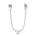 Amarante Jewelry Heartbeat & Pink Paw Safety Chain Charm