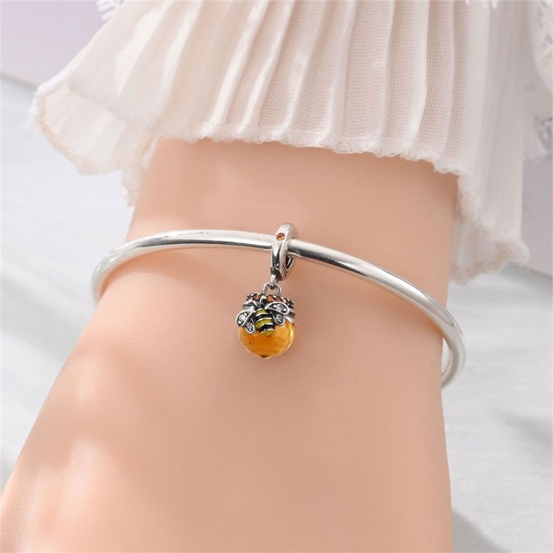 Amarante Jewelry Honey Bee & Amber Honey Pot Dangle Charm