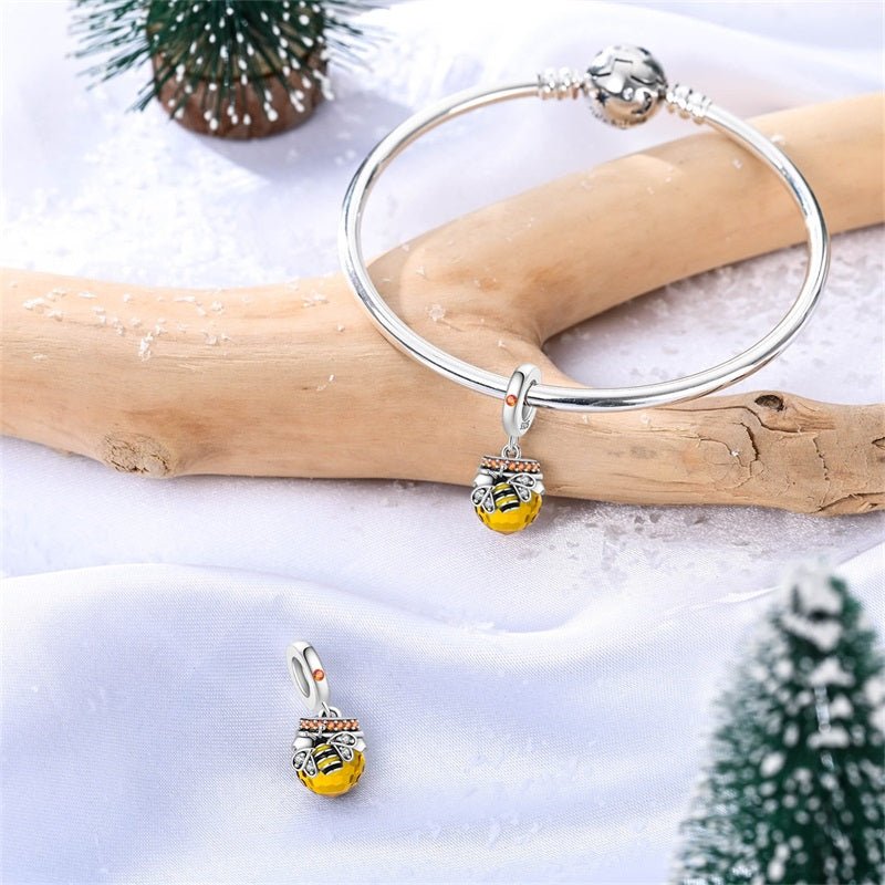 Amarante Jewelry Honey Bee & Amber Honey Pot Dangle Charm