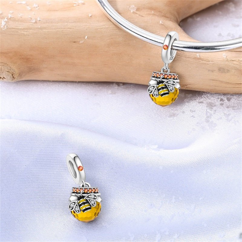 Amarante Jewelry Honey Bee & Amber Honey Pot Dangle Charm
