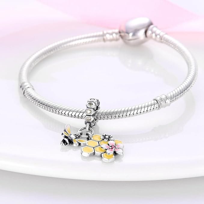 Amarante Jewelry Honeycomb Bee Charm