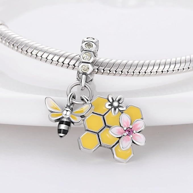 Amarante Jewelry Honeycomb Bee Charm