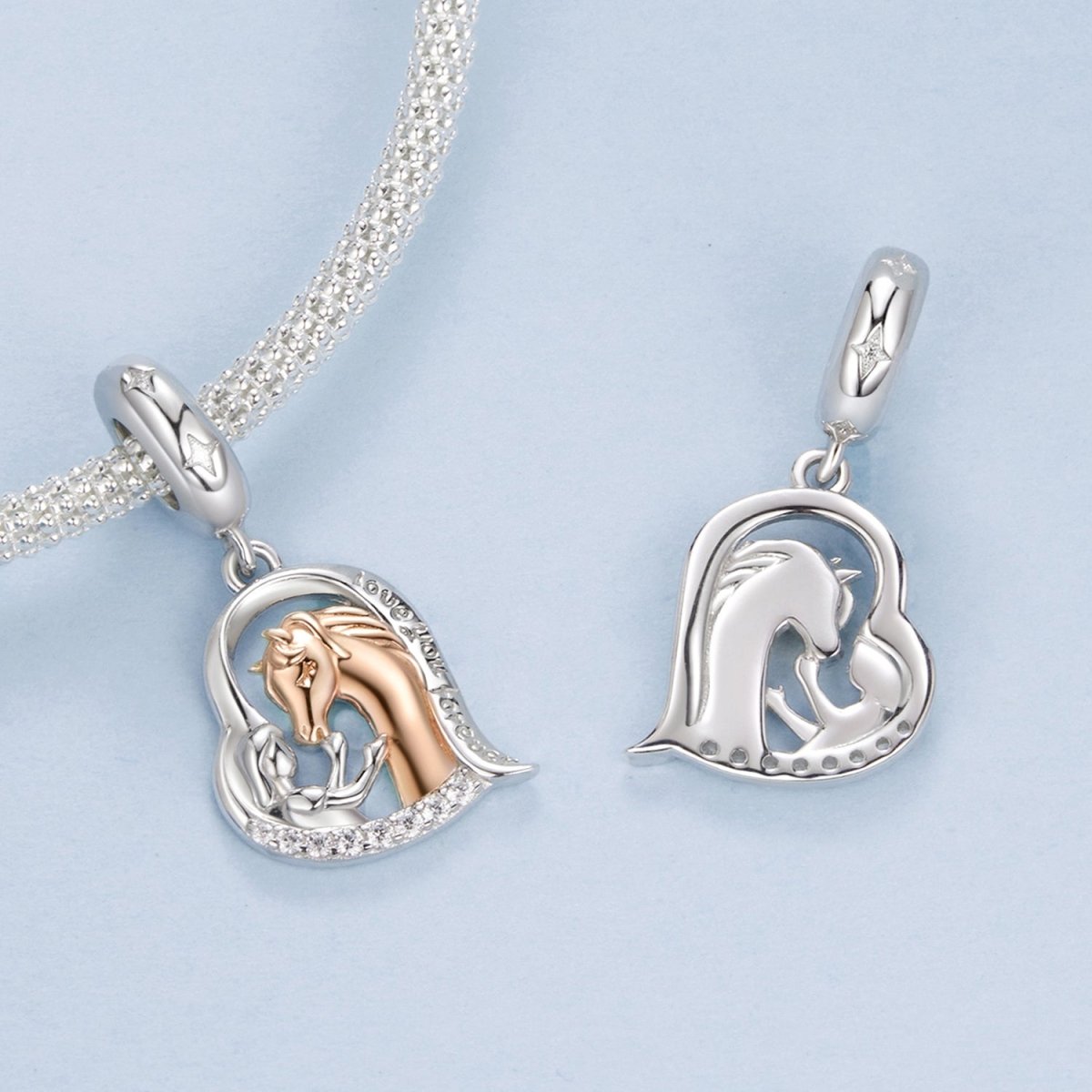 Amarante Jewelry Horse & Heart Forever Bond Dangle Charm