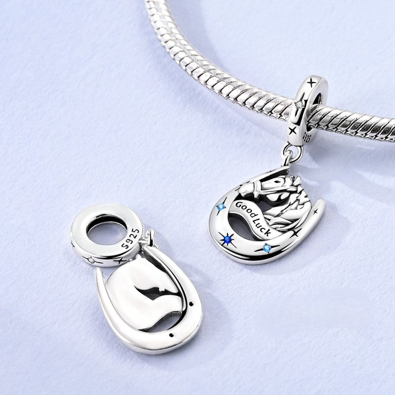 Amarante Jewelry Horse & Horseshoe Good Luck Dangle Charm