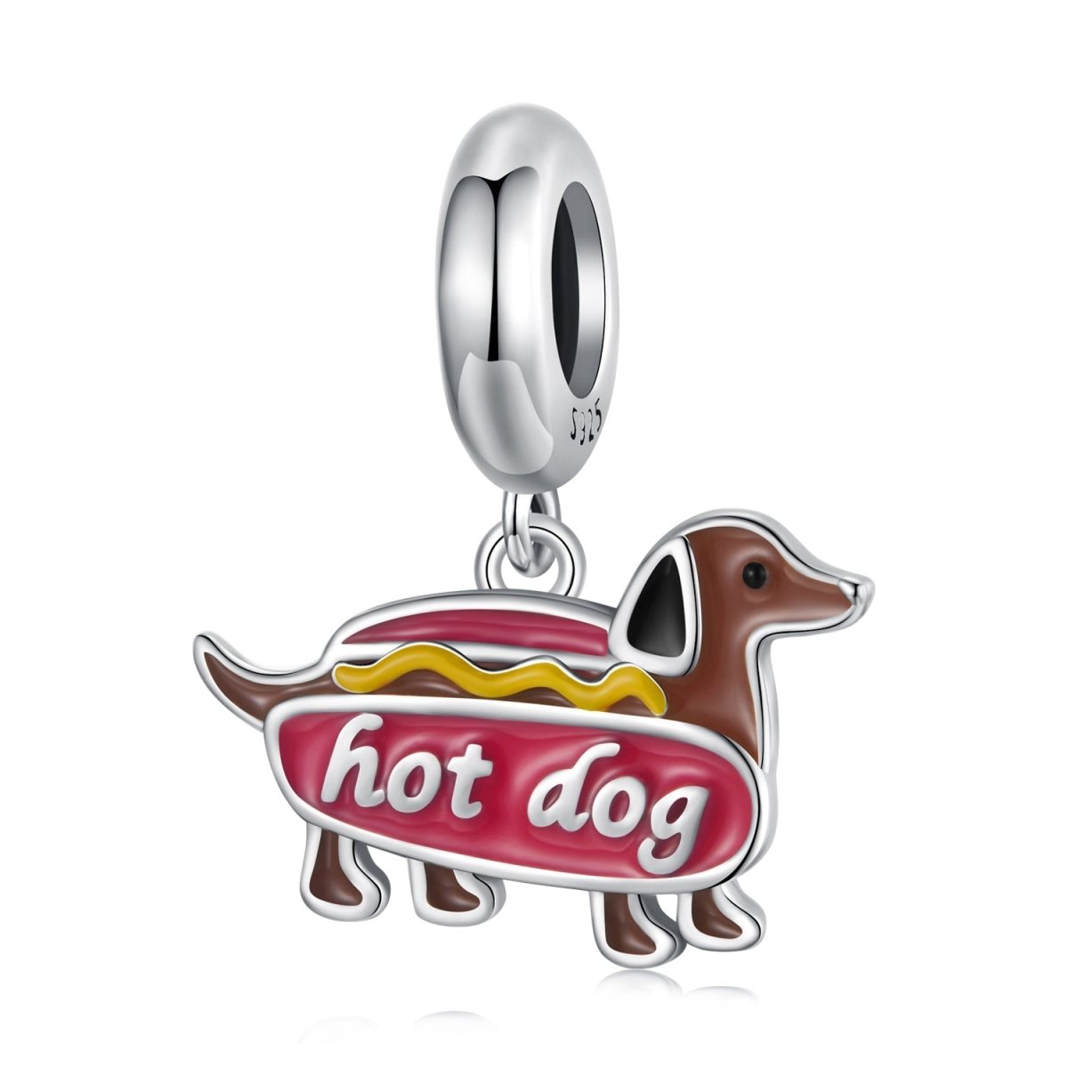 Amarante Jewelry Hot Dog Dachshund Dangle Charm