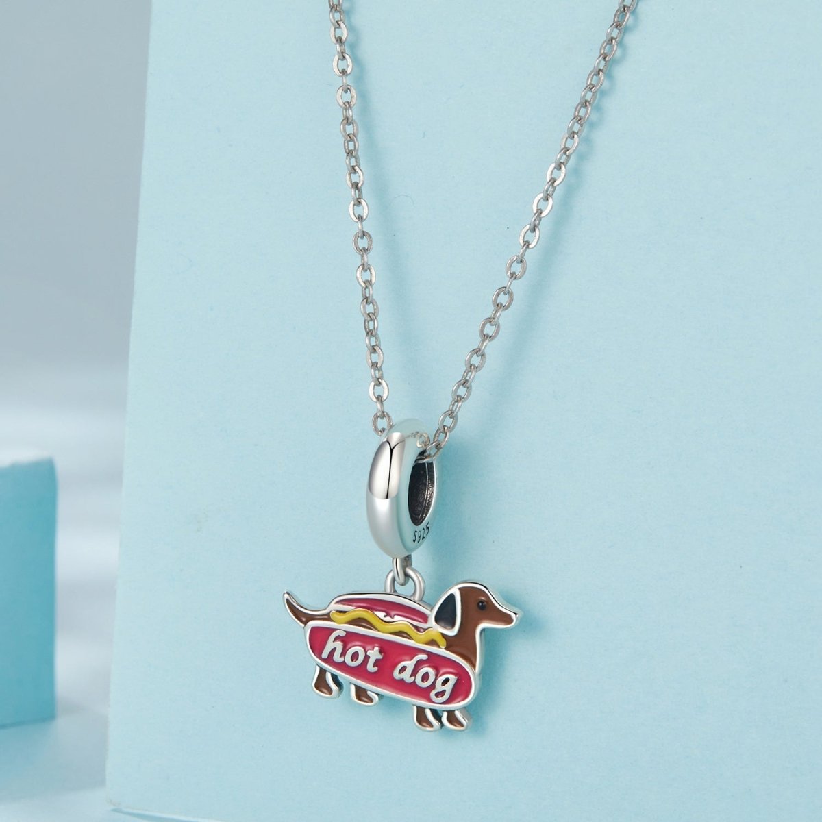 Amarante Jewelry Hot Dog Dachshund Dangle Charm