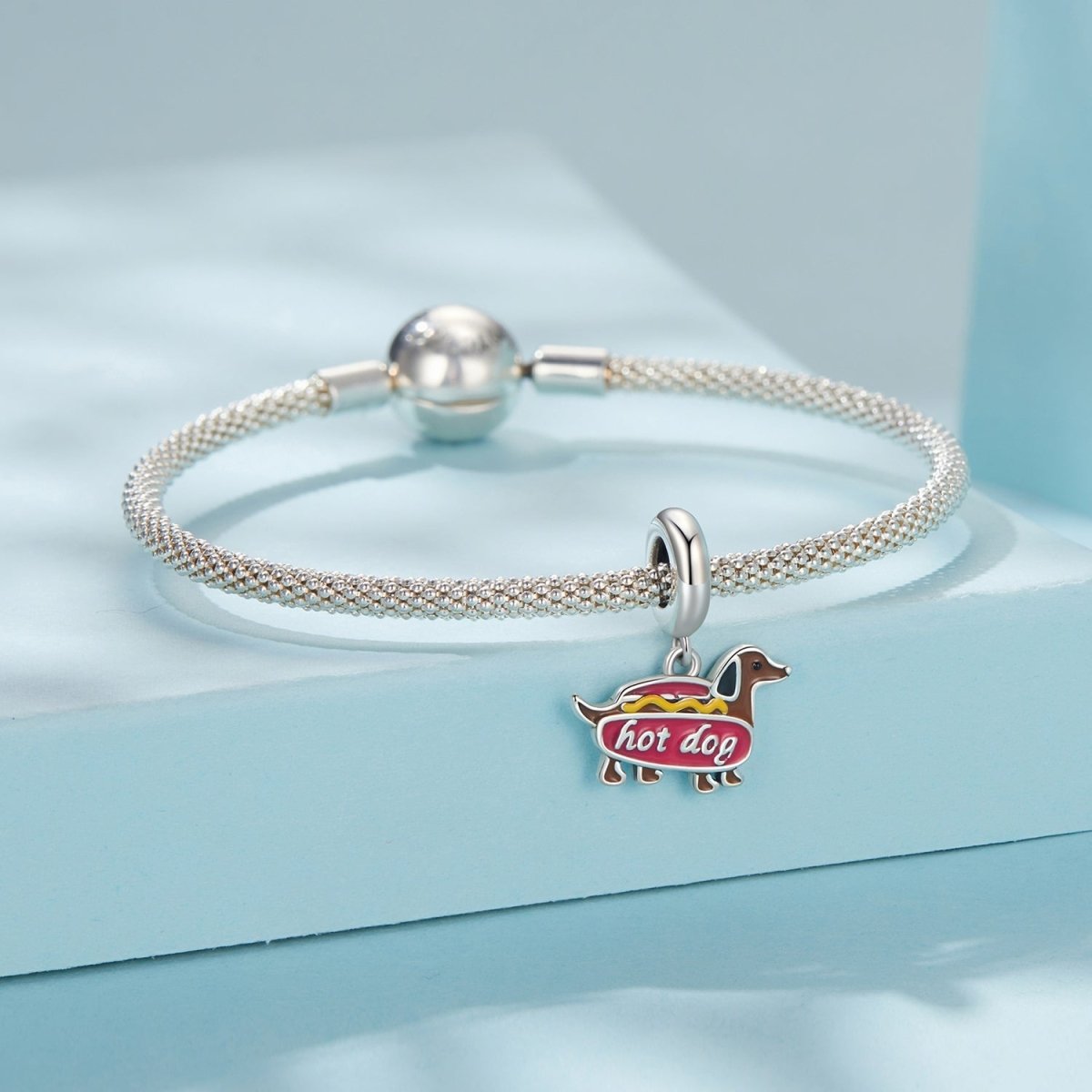 Amarante Jewelry Hot Dog Dachshund Dangle Charm