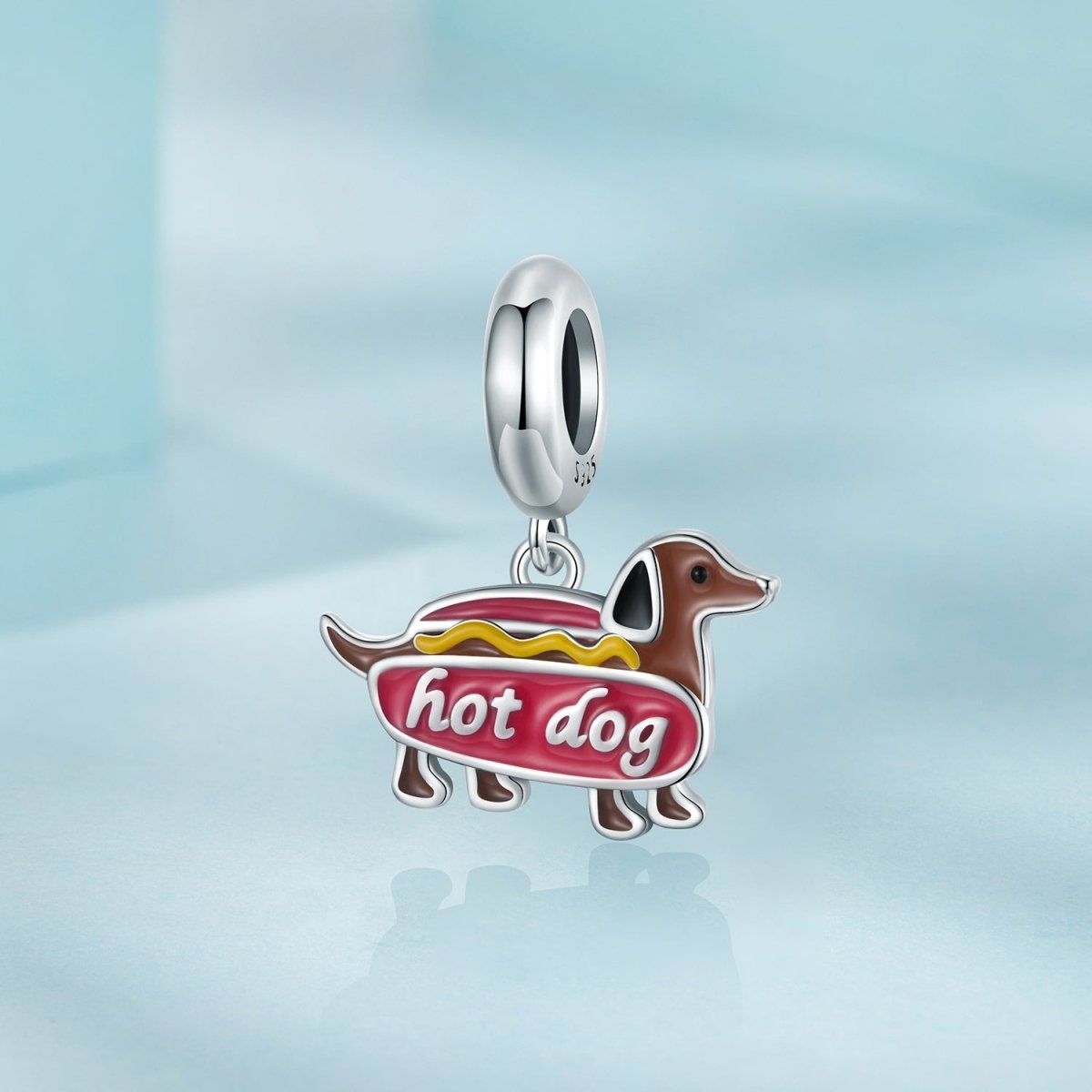 Amarante Jewelry Hot Dog Dachshund Dangle Charm