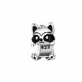 Amarante Jewelry Hugging Raccoon Charm