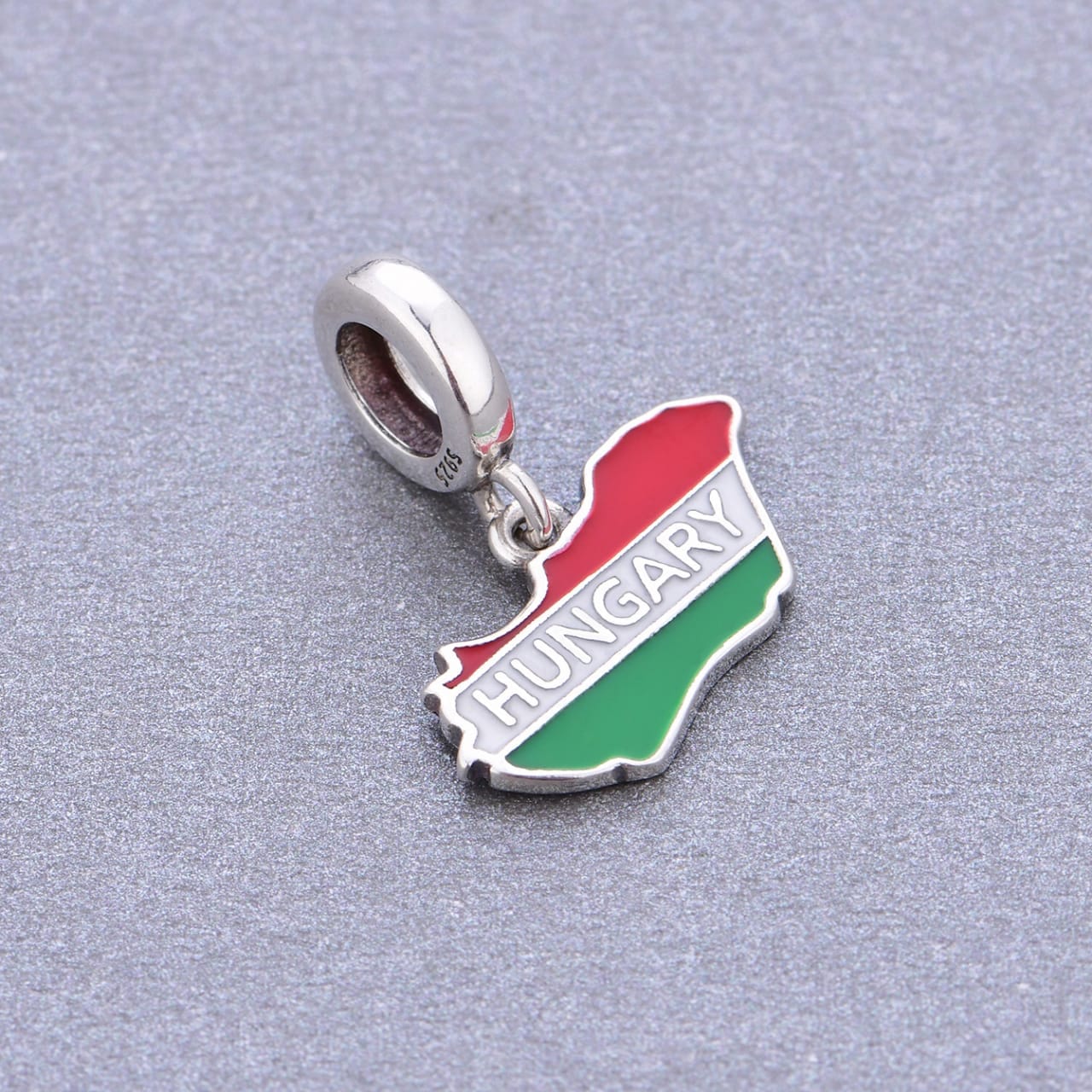 Amarante Jewelry Hungary Map Dangle Charm