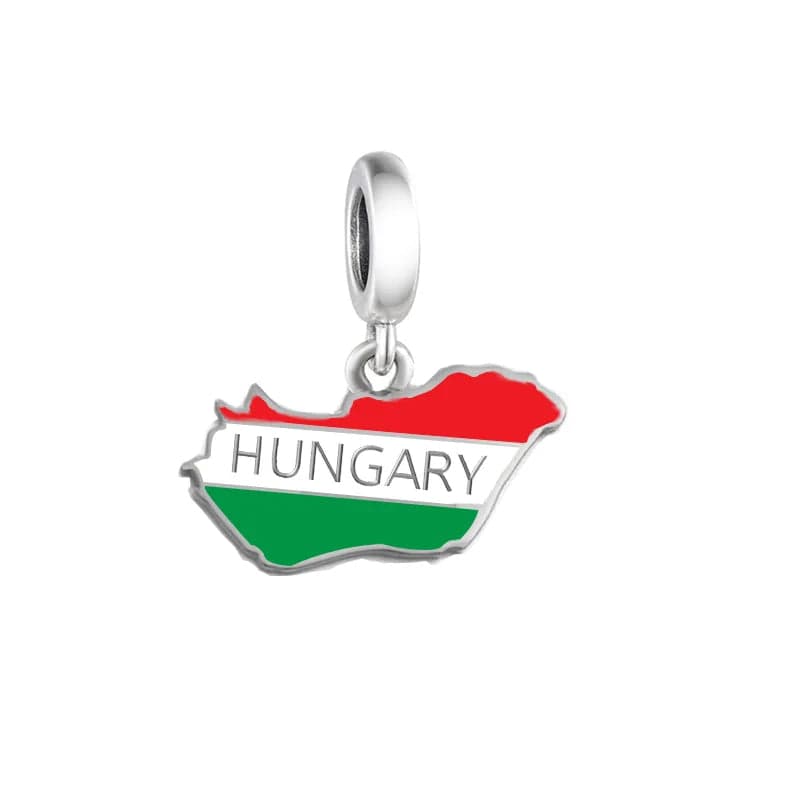 Amarante Jewelry Hungary Map Dangle Charm