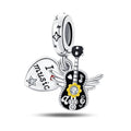 Amarante Jewelry I Love Music Flying Guitar Dangle Charm