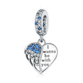 Amarante Jewelry I Wanna Be With You Blue Crystal Angel Wing Charm