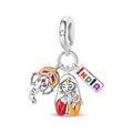 Amarante Jewelry India Namaste, Ganesh & Flag Dangle Charm
