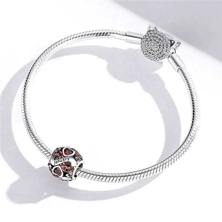 Amarante Jewelry Infinite Love Zircon Heart Birthstone Charms