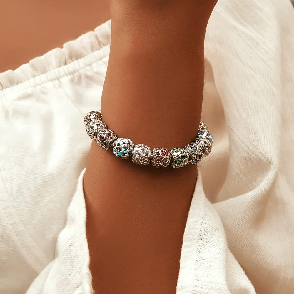 Amarante Jewelry Infinite Love Zircon Heart Birthstone Charms