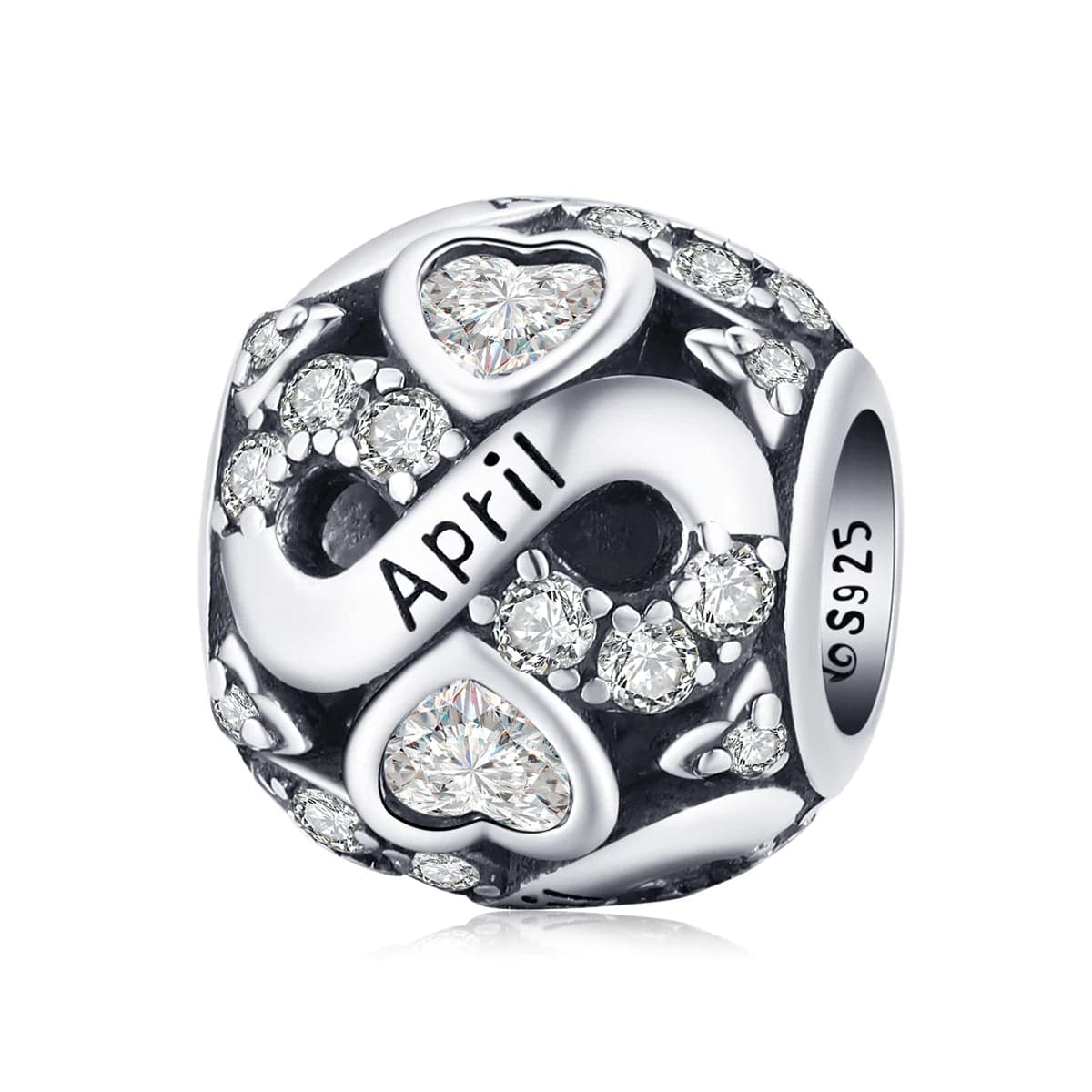 Amarante Jewelry Infinite Love Zircon Heart Birthstone Charms