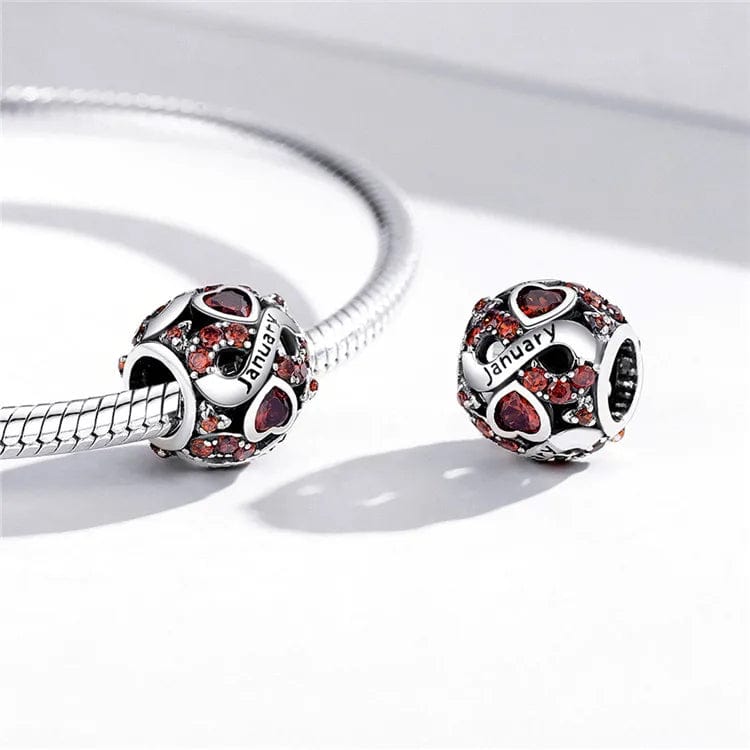 Amarante Jewelry Infinite Love Zircon Heart Birthstone Charms